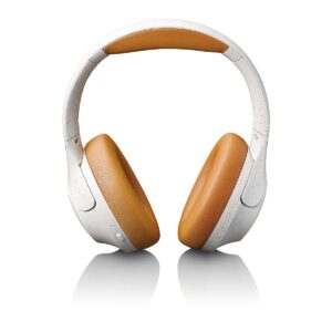 Draadloze Bluetooth® hoofdtelefoon met actieve ruisonderdrukking en ingebouwde microfoons Grijs / Wit