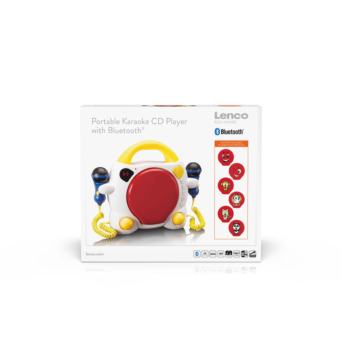 Draagbare karaoke CD-speler met Bluetooth® voor kinderen Veelkleurig - Afbeelding 12