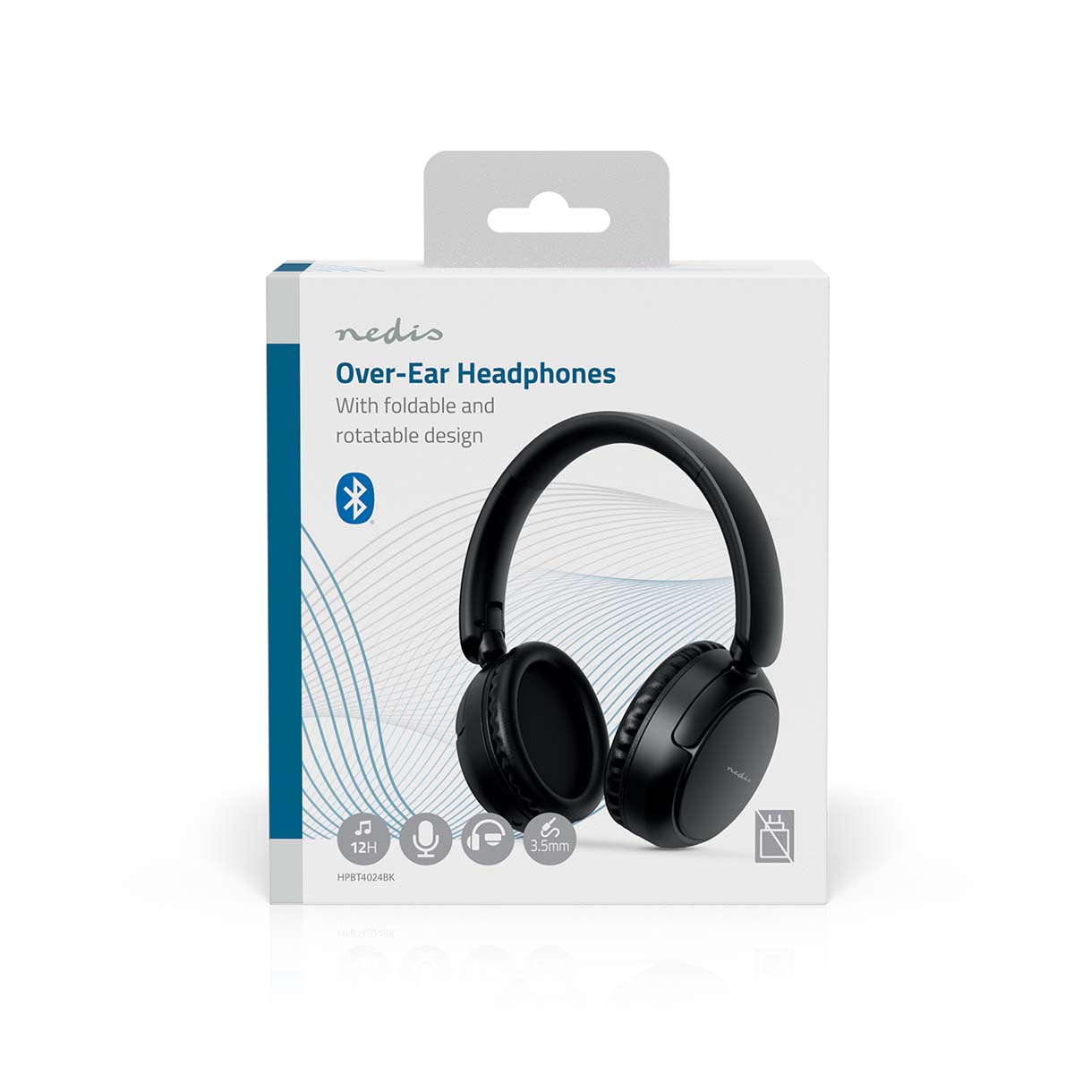 Draadloze Over-ear Koptelefoon | Batterij 1 werkingstijd standaard verbruik: 720 min | Ingebouwde microfoon | Drukbediening | Ondersteuning voor spraakbesturing | Volumebediening | Zwart - Afbeelding 7