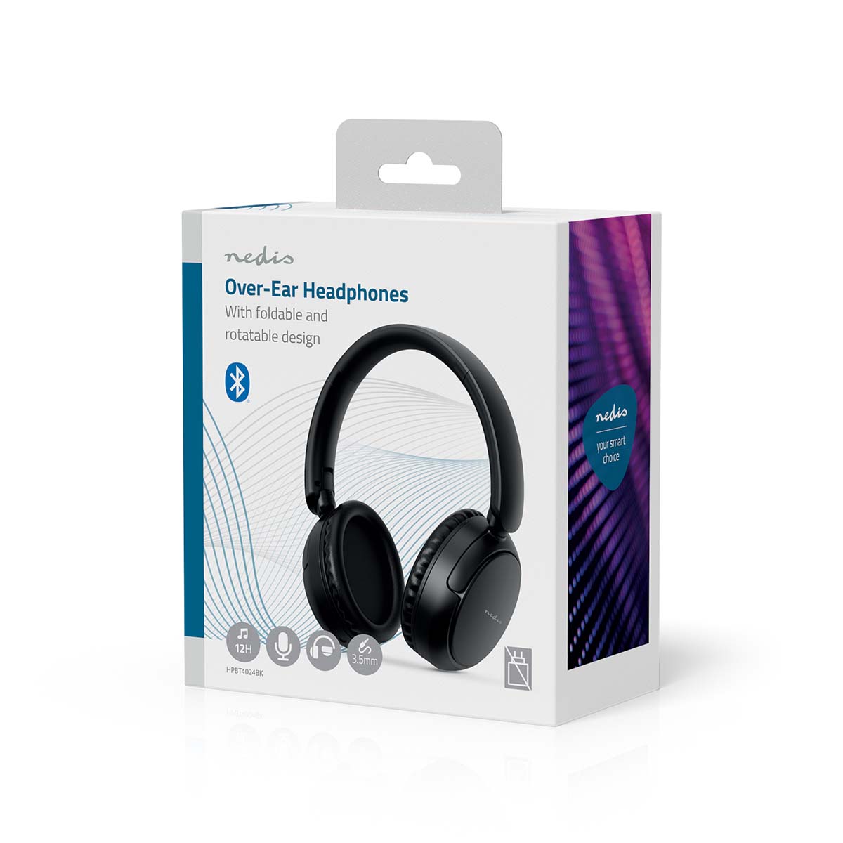Draadloze Over-ear Koptelefoon | Batterij 1 werkingstijd standaard verbruik: 720 min | Ingebouwde microfoon | Drukbediening | Ondersteuning voor spraakbesturing | Volumebediening | Zwart - Afbeelding 8