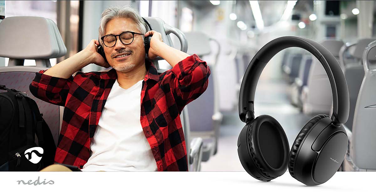 Draadloze Over-ear Koptelefoon | Batterij 1 werkingstijd standaard verbruik: 720 min | Ingebouwde microfoon | Drukbediening | Ondersteuning voor spraakbesturing | Volumebediening | Zwart - Afbeelding 10