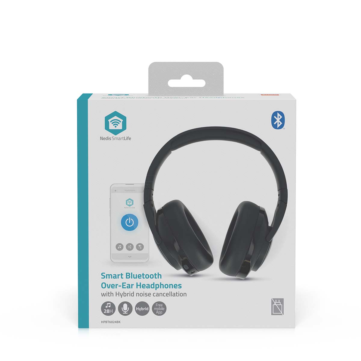 Draadloze Over-ear Koptelefoon | Batterij 1 werkingstijd standaard verbruik: 1680 min | Ingebouwde microfoon | Drukbediening | Hybrid (ENC + ANC) | Ondersteuning voor spraakbesturing | Volumebediening | Zwart - Afbeelding 9
