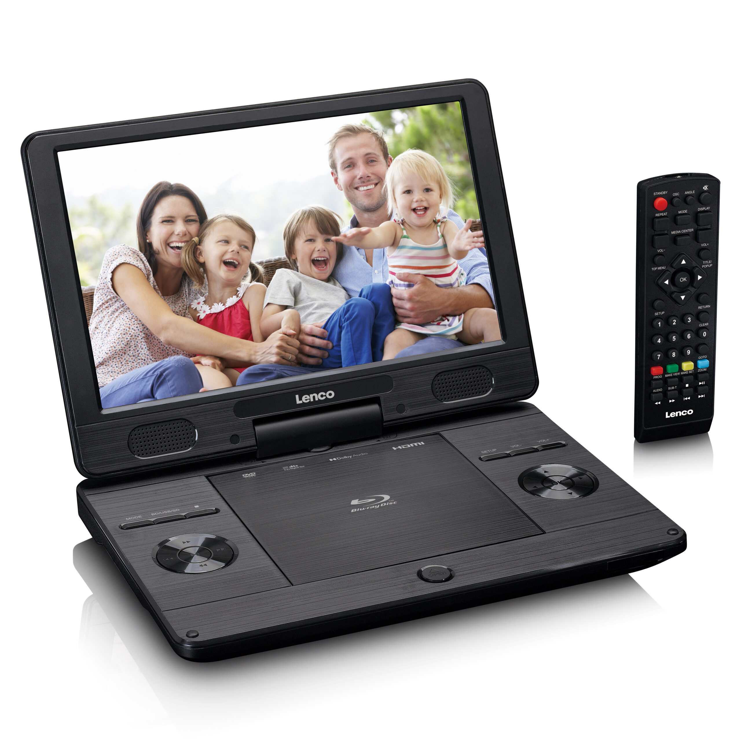 Draagbare 11,5" Bluray-DVD-speler Zwart