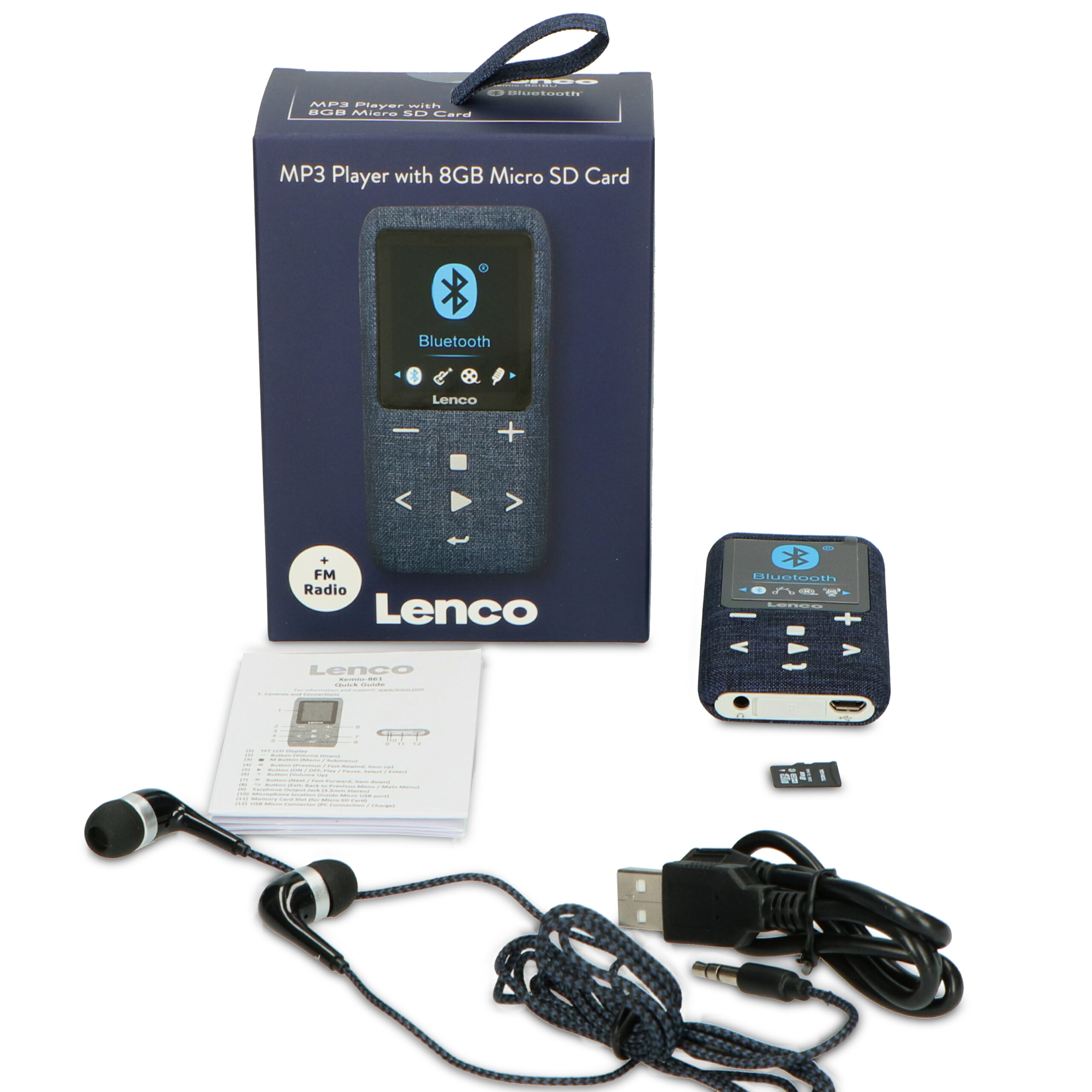 MP3/MP4-speler met Bluetooth® 8 GB Micro SD-kaart Blauw - Afbeelding 10