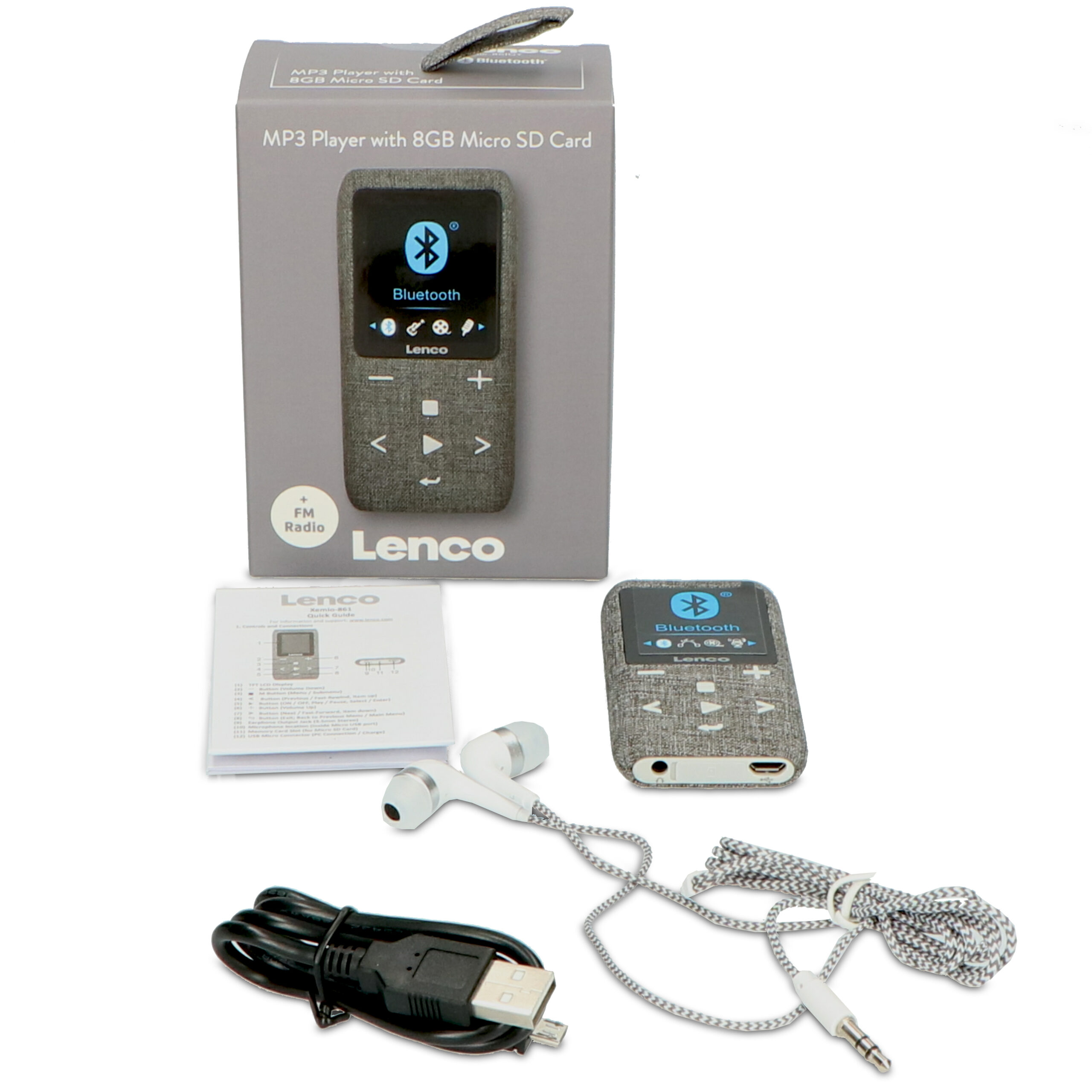 MP3/MP4-speler met Bluetooth® 8 GB Micro SD-kaart Grijs - Afbeelding 11