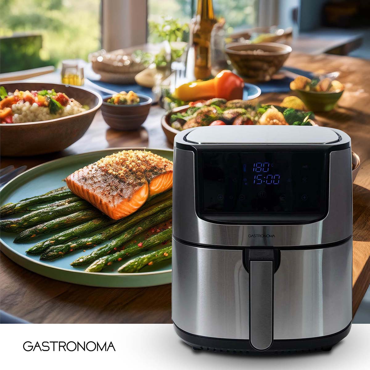 Airfryer 8L mandje met keramische coating - Afbeelding 2