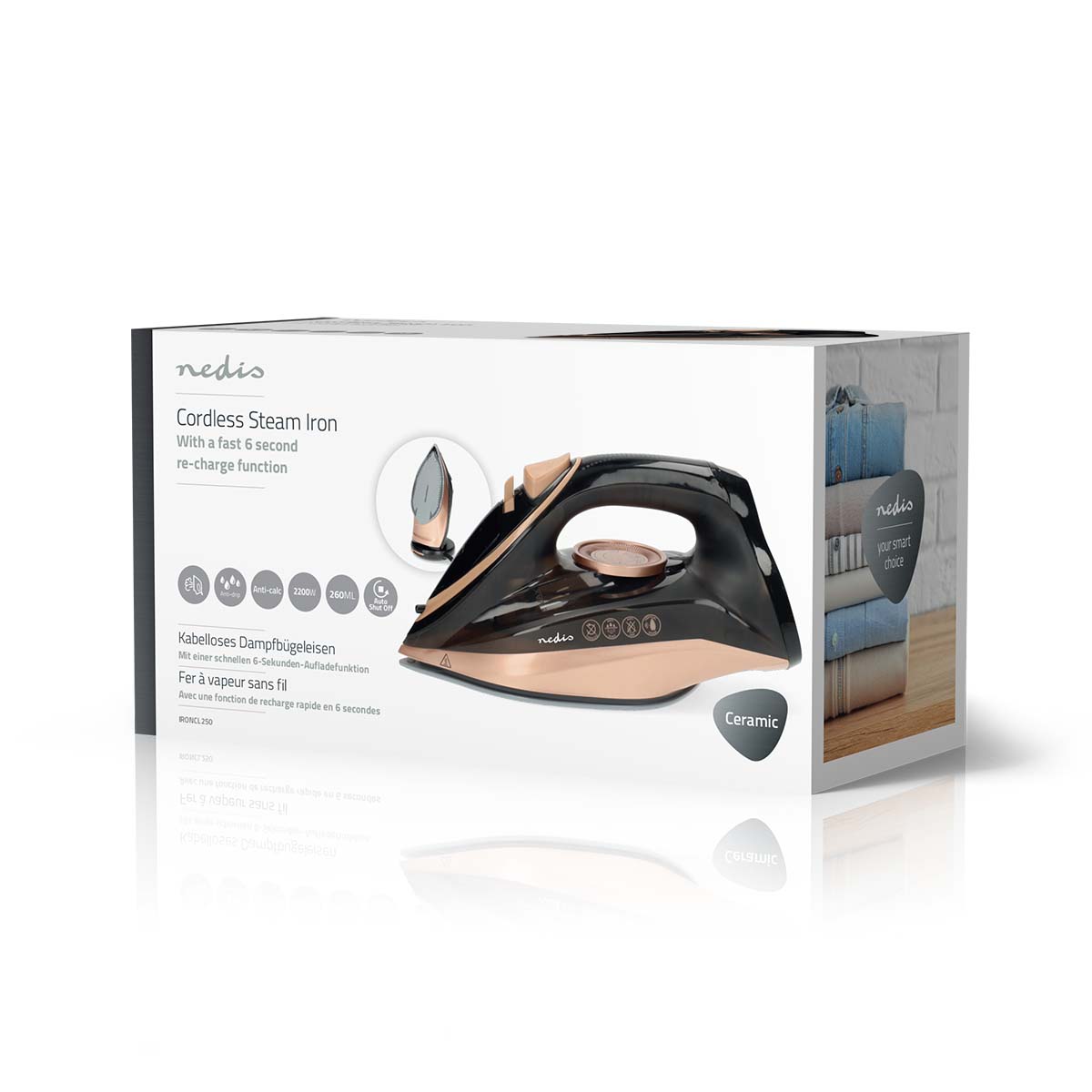 Stoomstrijkijzer | 2200 W | 20 g/m | Stoomstoot | Roestvrij Staal | 2.60 l - Afbeelding 16