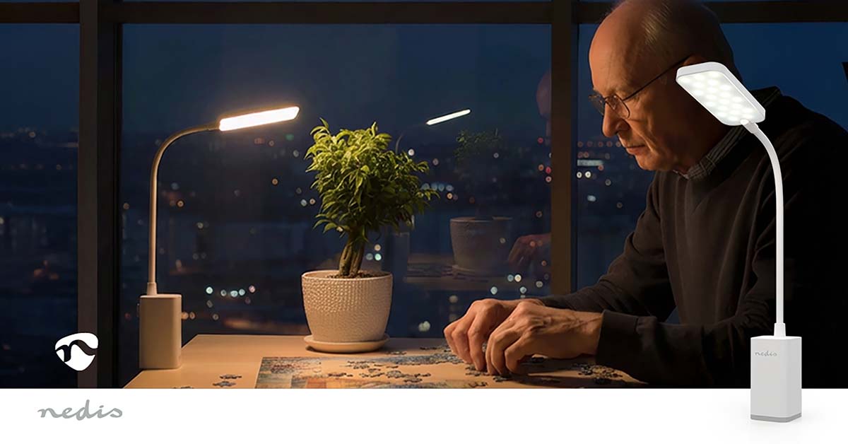 LED-Bureaulamp | Dimbaar | 1 Lichtmodus | 90 lm | Oplaadbaar | Aanraakfunctie | Wit - Afbeelding 13
