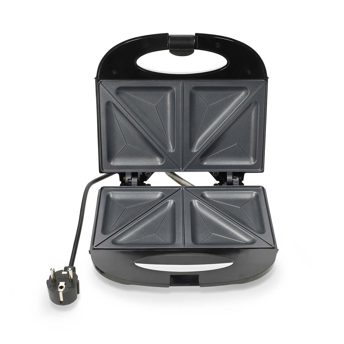 Sandwichmaker | 750 W | Sandwichplaten | Automatische temperatuurregeling | Anti-aanbaklaag | Zwart - Afbeelding 4