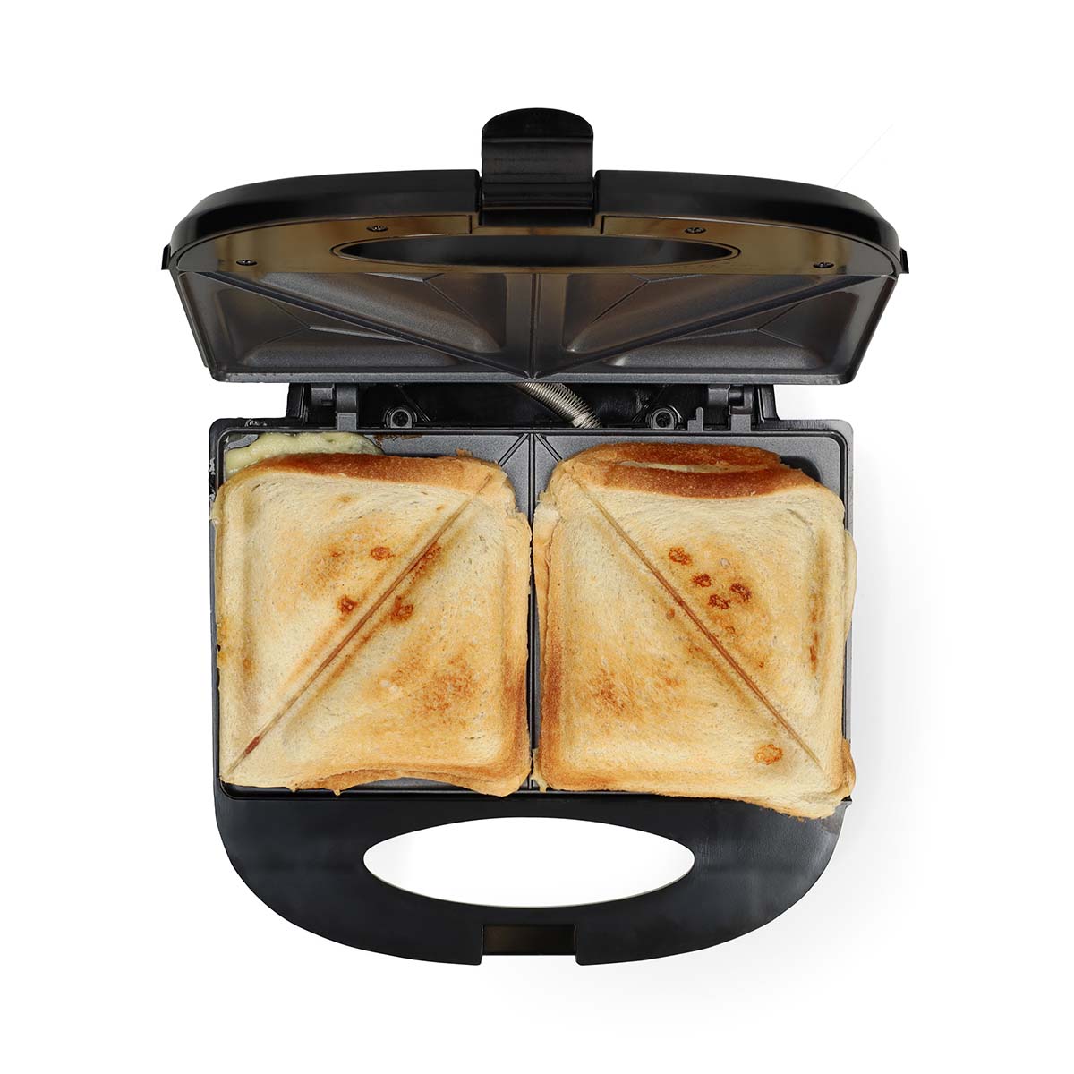 Sandwichmaker | 750 W | Sandwichplaten | Automatische temperatuurregeling | Anti-aanbaklaag | Zwart - Afbeelding 10