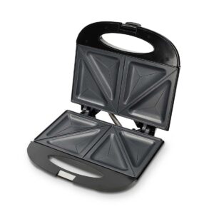 Sandwichmaker | 750 W | Sandwichplaten | Automatische temperatuurregeling | Anti-aanbaklaag | Zwart