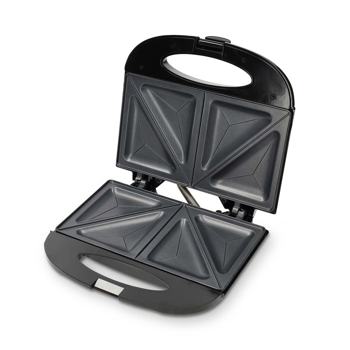 Sandwichmaker | 750 W | Sandwichplaten | Automatische temperatuurregeling | Anti-aanbaklaag | Zwart