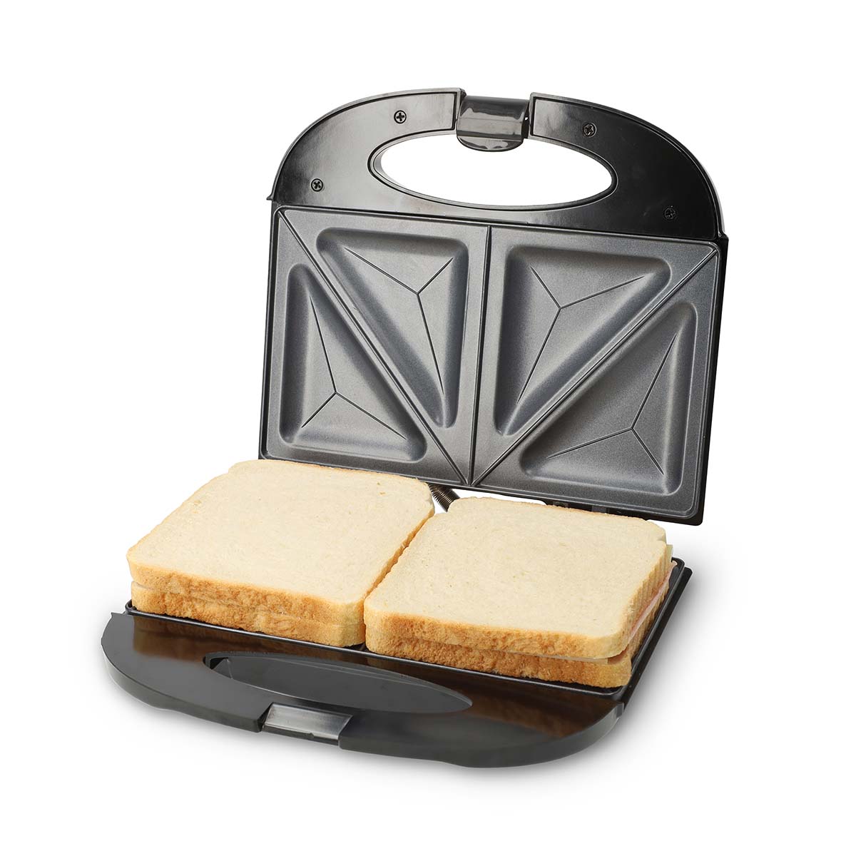Sandwichmaker | 750 W | Sandwichplaten | Automatische temperatuurregeling | Anti-aanbaklaag | Zwart - Afbeelding 12