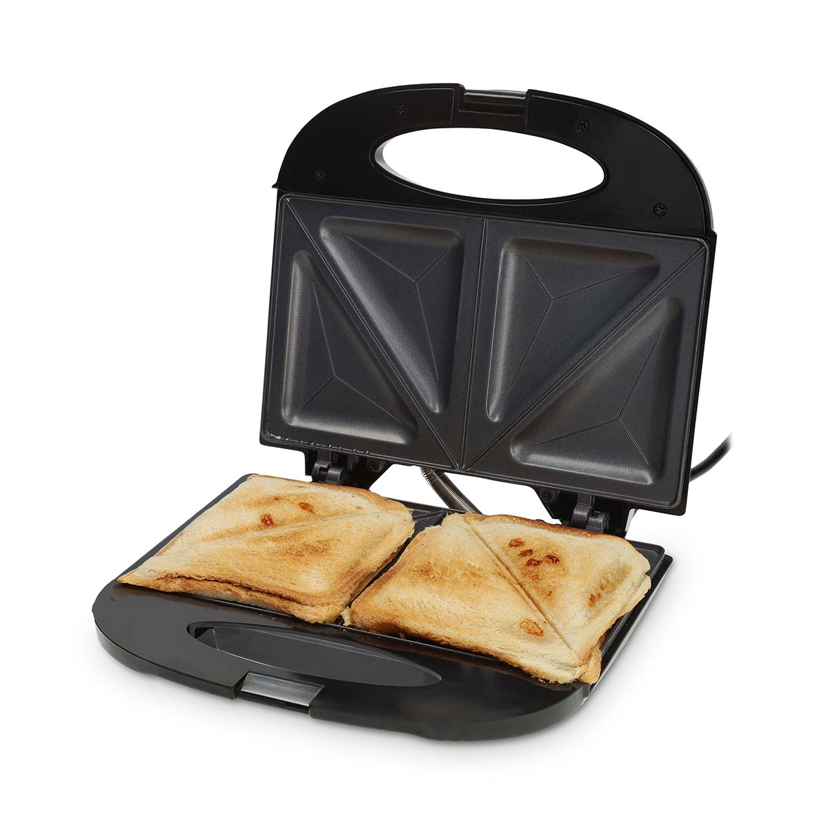 Sandwichmaker | 750 W | Sandwichplaten | Automatische temperatuurregeling | Anti-aanbaklaag | Zwart - Afbeelding 13