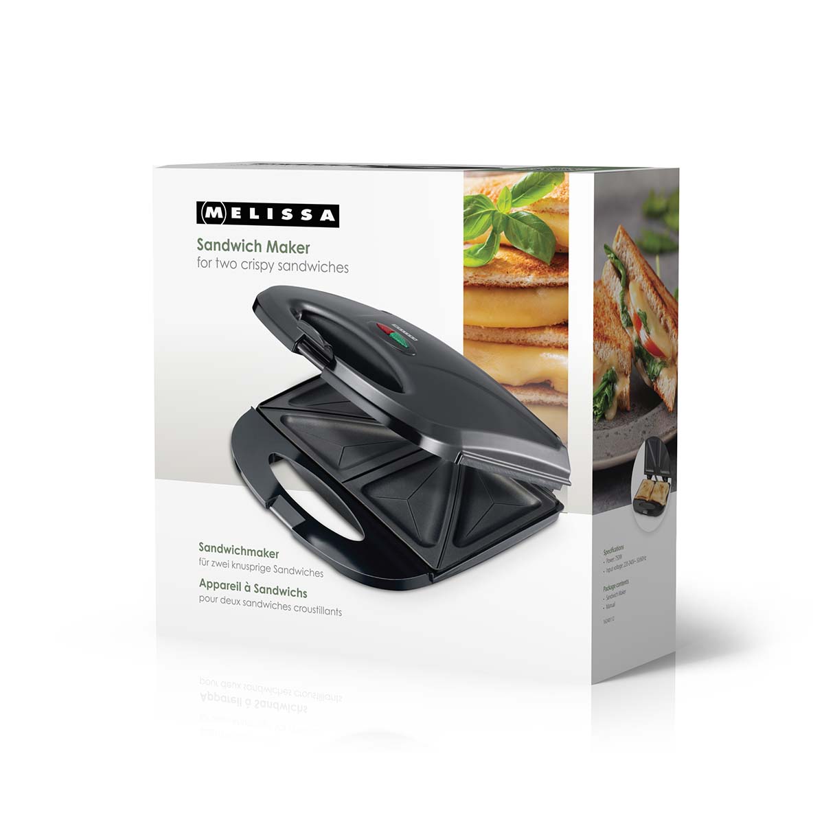 Sandwichmaker | 750 W | Sandwichplaten | Automatische temperatuurregeling | Anti-aanbaklaag | Zwart - Afbeelding 16