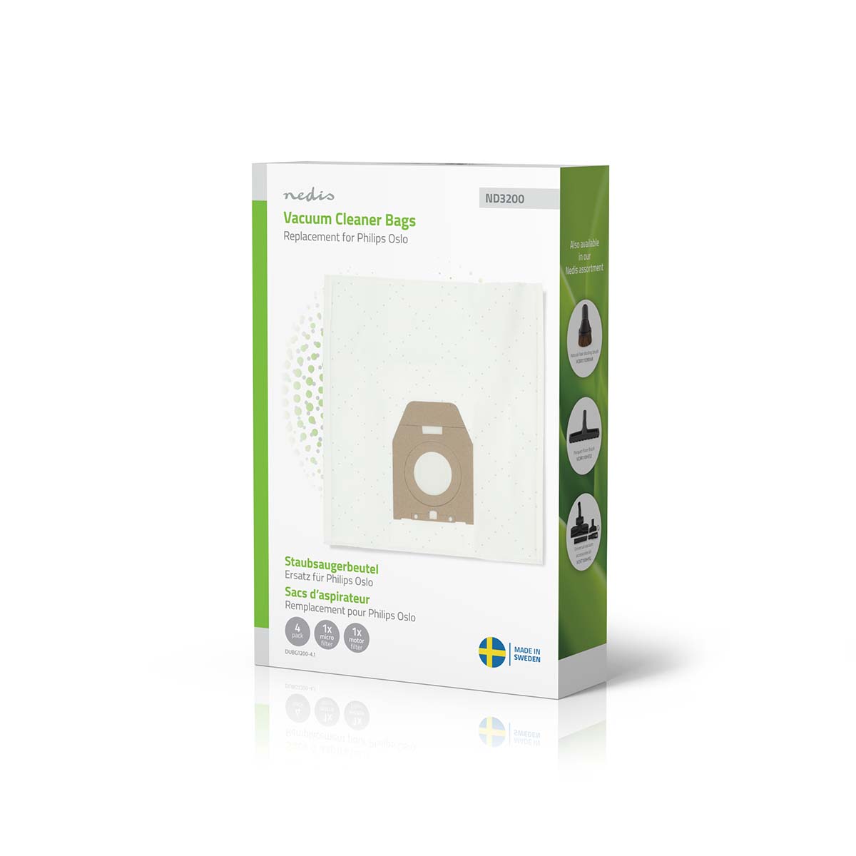 Stofzuigerzak | 4 Stuks | Synthetisch | Meest verkocht voor: Philips Oslo + | Wit - Afbeelding 4