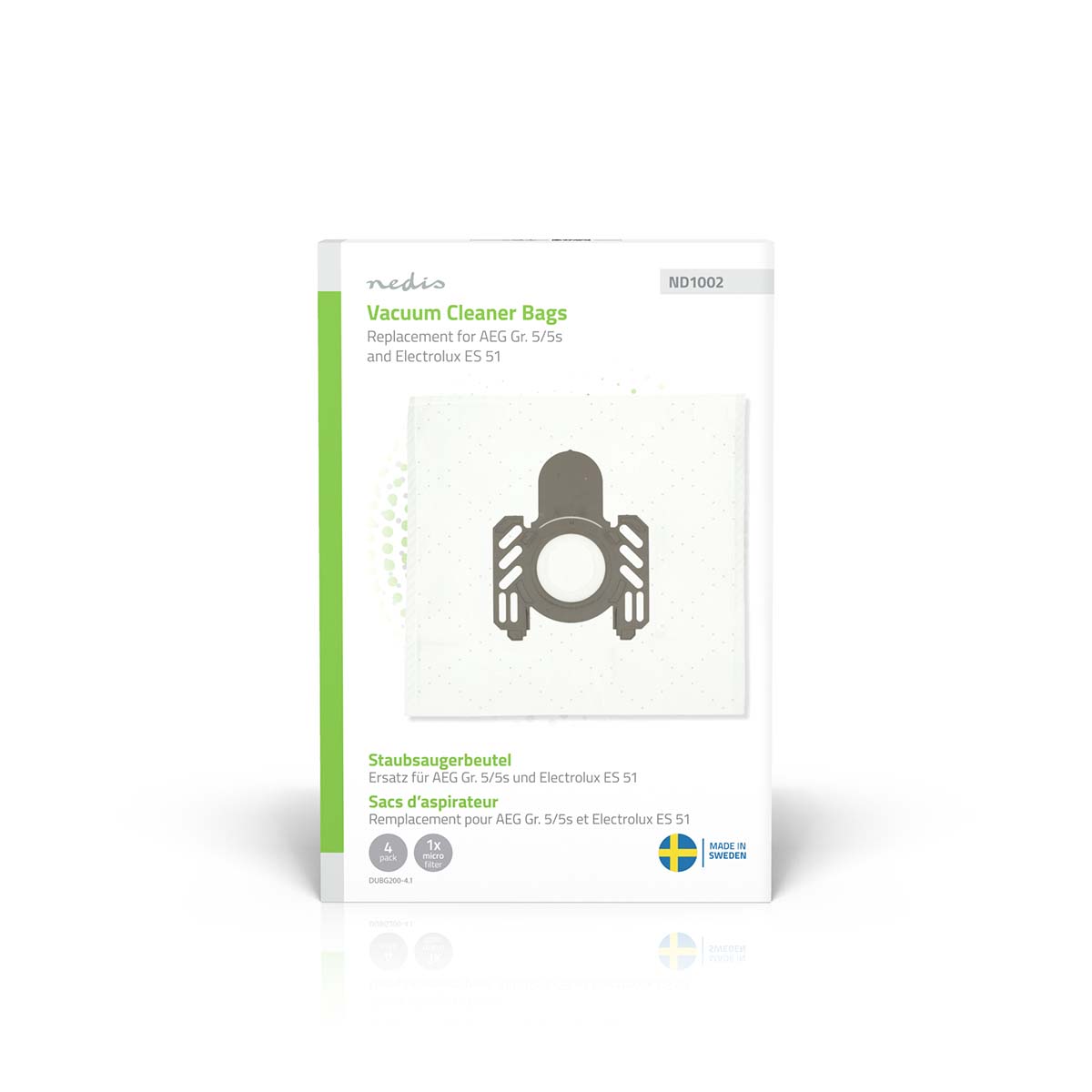 Stofzuigerzak | 4 Stuks | Synthetisch | Meest verkocht voor: AEG Gr. 5/5s and Electrolux ES 51 / AEG GR5 / Electrolux E51 | Wit - Afbeelding 3