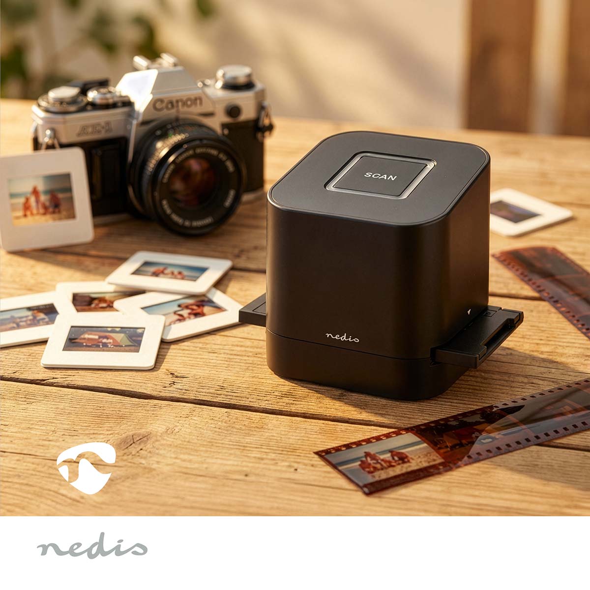 Dia-/negatiefscanner | 35.0 mm | 8 MPixel | Scanresolutie: 2400 / 4800 dpi | Scanduur: 2 s | USB Gevoed | Inclusief software | Zwart - Afbeelding 2