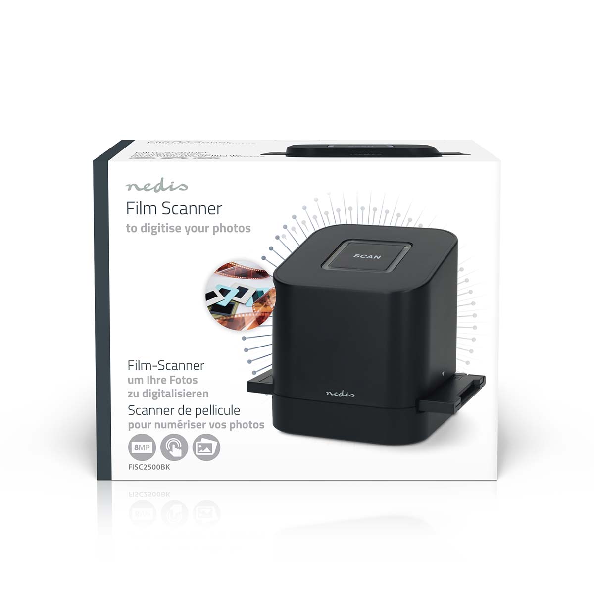 Dia-/negatiefscanner | 35.0 mm | 8 MPixel | Scanresolutie: 2400 / 4800 dpi | Scanduur: 2 s | USB Gevoed | Inclusief software | Zwart - Afbeelding 14