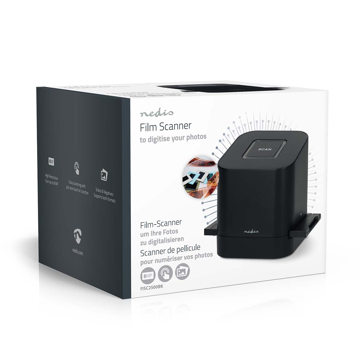 Dia-/negatiefscanner | 35.0 mm | 8 MPixel | Scanresolutie: 2400 / 4800 dpi | Scanduur: 2 s | USB Gevoed | Inclusief software | Zwart - Afbeelding 16
