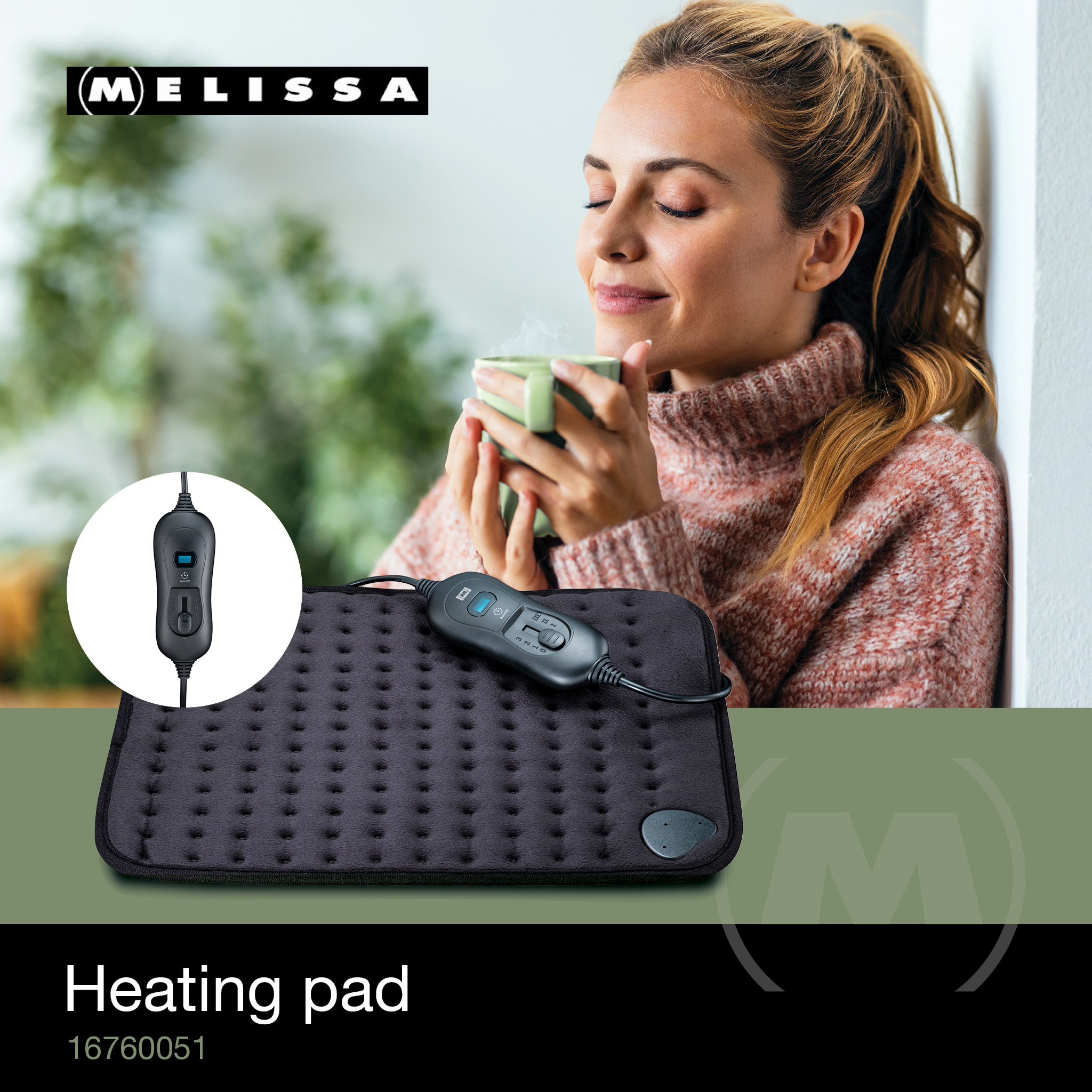 Verwarmingskussen met drie warmtestanden, oververhittingsbeveiliging en automatische uitschakeling 40 x 30 cm Zwart - Afbeelding 3