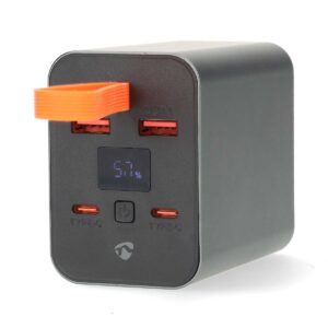 Powerbank | 30000 mAh | 1.5 / 2.0 / 3.0 / 5.0 A | Outputs: 4 | Output: 2x USB-A / 2x USB-C™ | Inputs: 1x USB-C™ | PD3.0 100W / QC3.0 | Lithium-Polymeer | Display