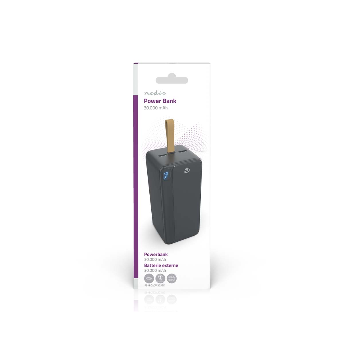 Powerbank | 30000 mAh | 1.5 / 1.67 / 2.0 / 2.22 / 3.0 A | Outputs: 3 | Output: 1x USB-C™ / 2x USB-A | Inputs: 1x USB-C™ | PD3.0 20W | Lithium-Polymeer | Display - Afbeelding 9