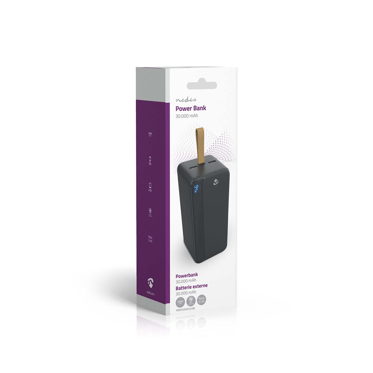Powerbank | 30000 mAh | 1.5 / 1.67 / 2.0 / 2.22 / 3.0 A | Outputs: 3 | Output: 1x USB-C™ / 2x USB-A | Inputs: 1x USB-C™ | PD3.0 20W | Lithium-Polymeer | Display - Afbeelding 10