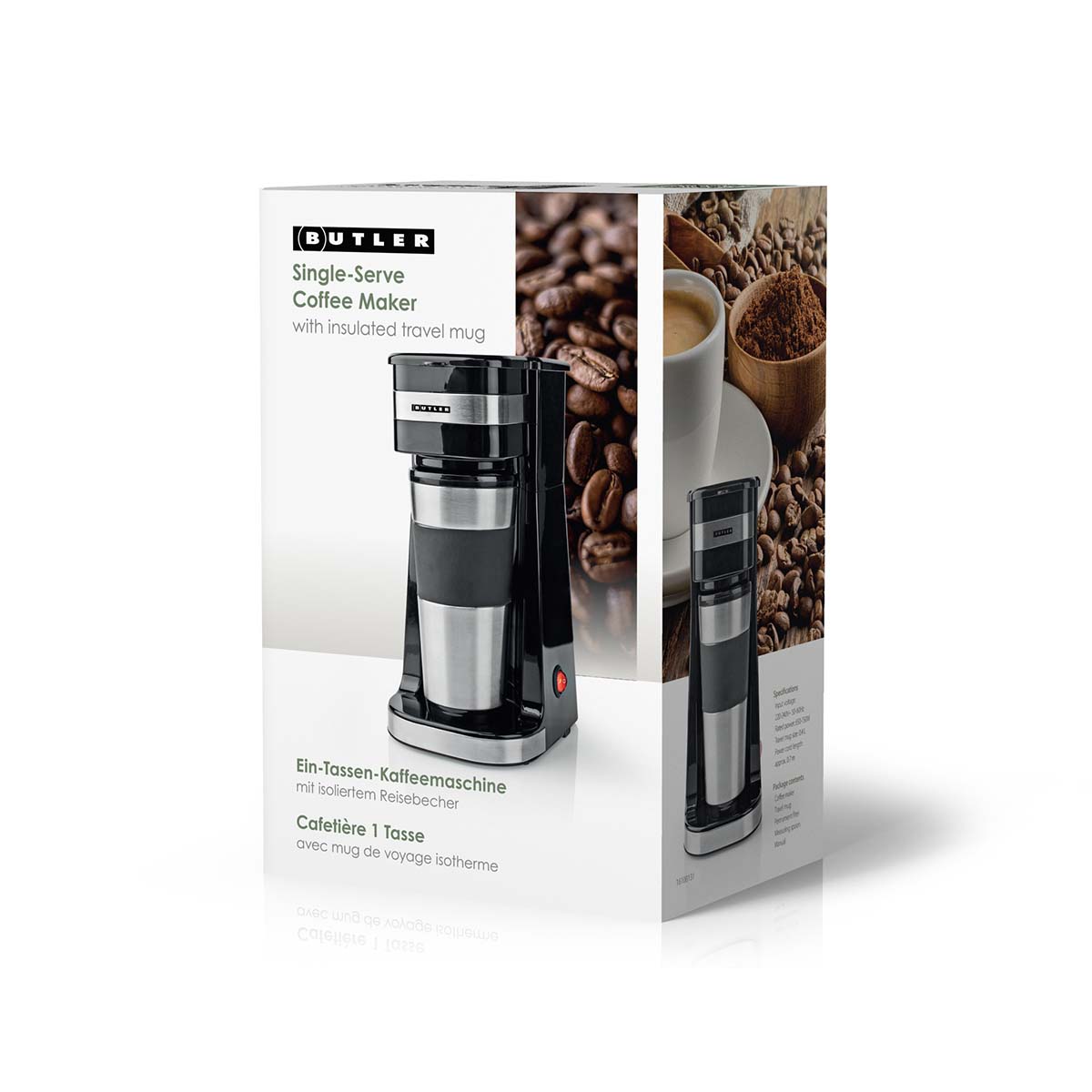 Eenkops koffiezetapparaat | 0,4 l | 750 W | Geïsoleerde reisbeker | Automatische uitschakeling | Zwart - Afbeelding 10