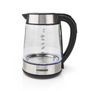 Digitale elektrische waterkoker | 1,7 l | 2200 W | Glas | 50/70/80/90/100 °C Voorinstellingen | 360° pirouette bodem | Verborgen verwarmingselement | Strix® regelaar | Keep-warm functie | Droogkookbeveiliging