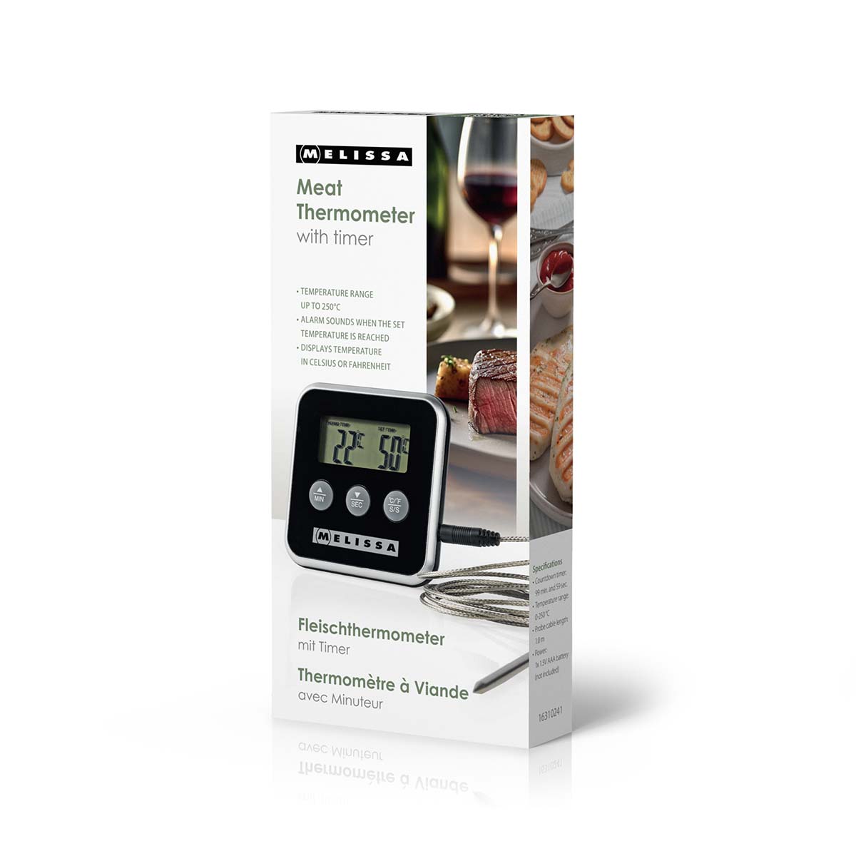 Vleesthermometer | tot 250°C | Alarmtimer | LCD-scherm - Afbeelding 11