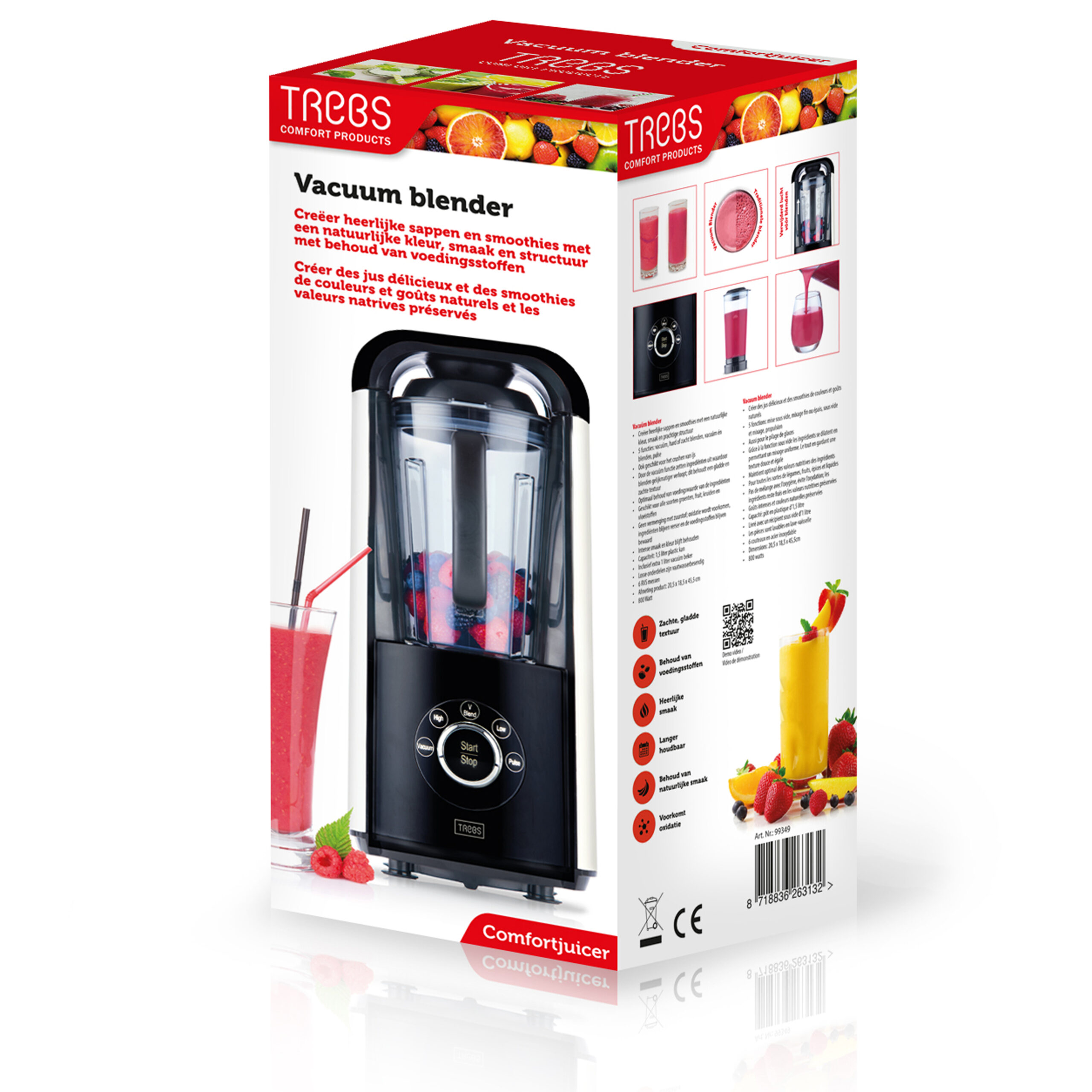 Vacuümmenger / Comfortjuicer met 5 functies en kunststof kan van 1,5 l - Afbeelding 12
