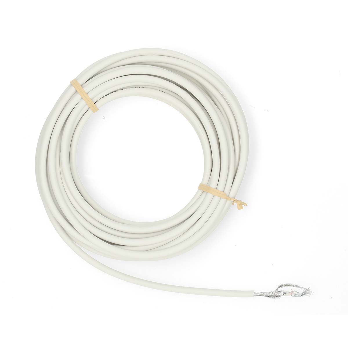 Coaxkabel op Haspel | Mini Coax | Dubbel Afgeschermd | ECA | 10.0 m | Coax | PVC | Wit | Folieverpakking - Afbeelding 2