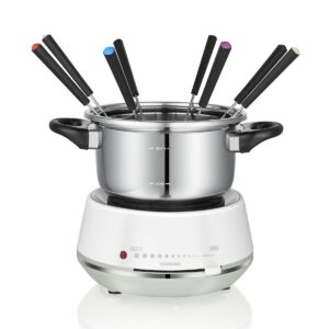 Elektrische fondue 2L 1200W Roestvrij Staal / Wit