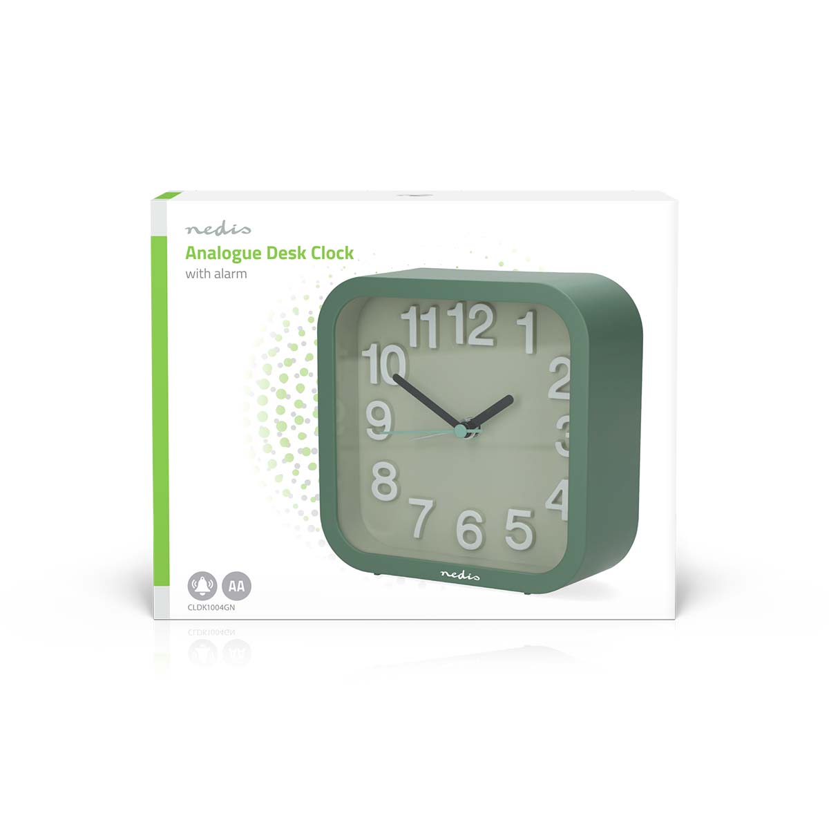 Analoge Tafelklok | Snoozefunctie | Stil uurwerk | Groen - Afbeelding 4