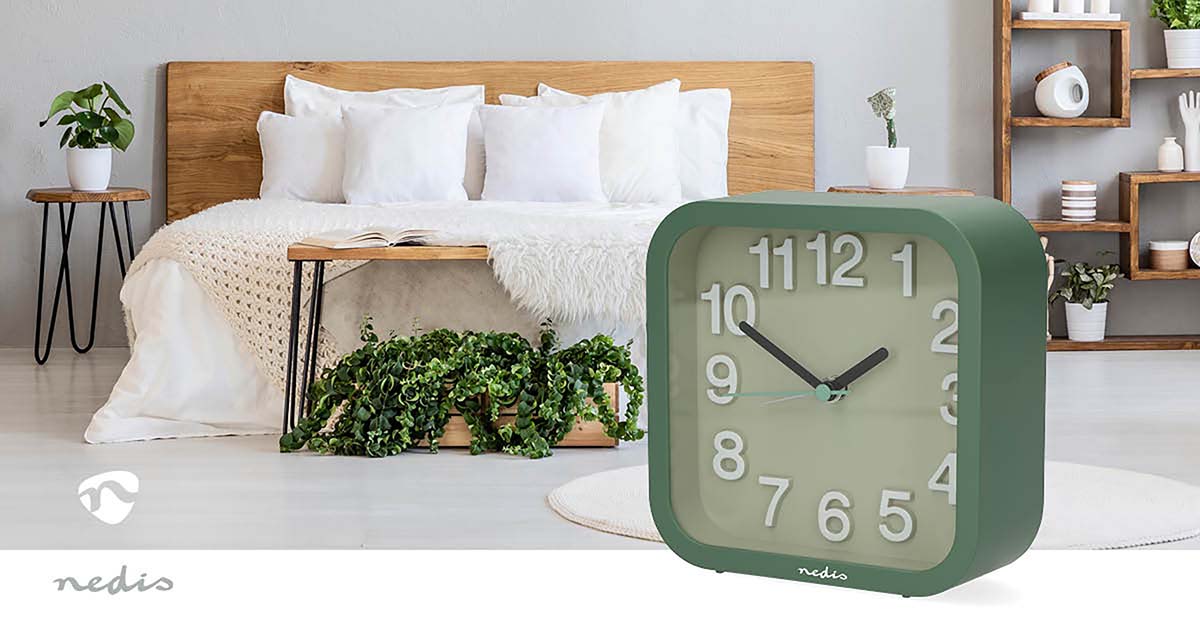 Analoge Tafelklok | Snoozefunctie | Stil uurwerk | Groen - Afbeelding 7
