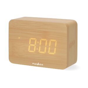 Digitale Tafelklok | LED | Achtergrondverlichting | Snoozefunctie | Datumweergave | Binnentemperatuur | Hout