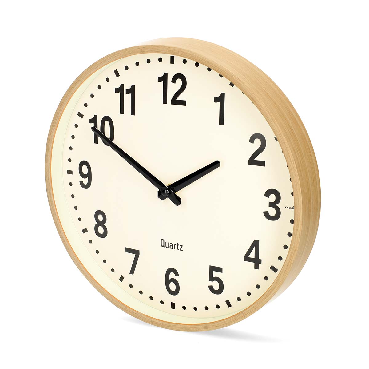 Wandklok | Diameter: 300 mm | Kunststof | Stille beweging | Hout - Afbeelding 3