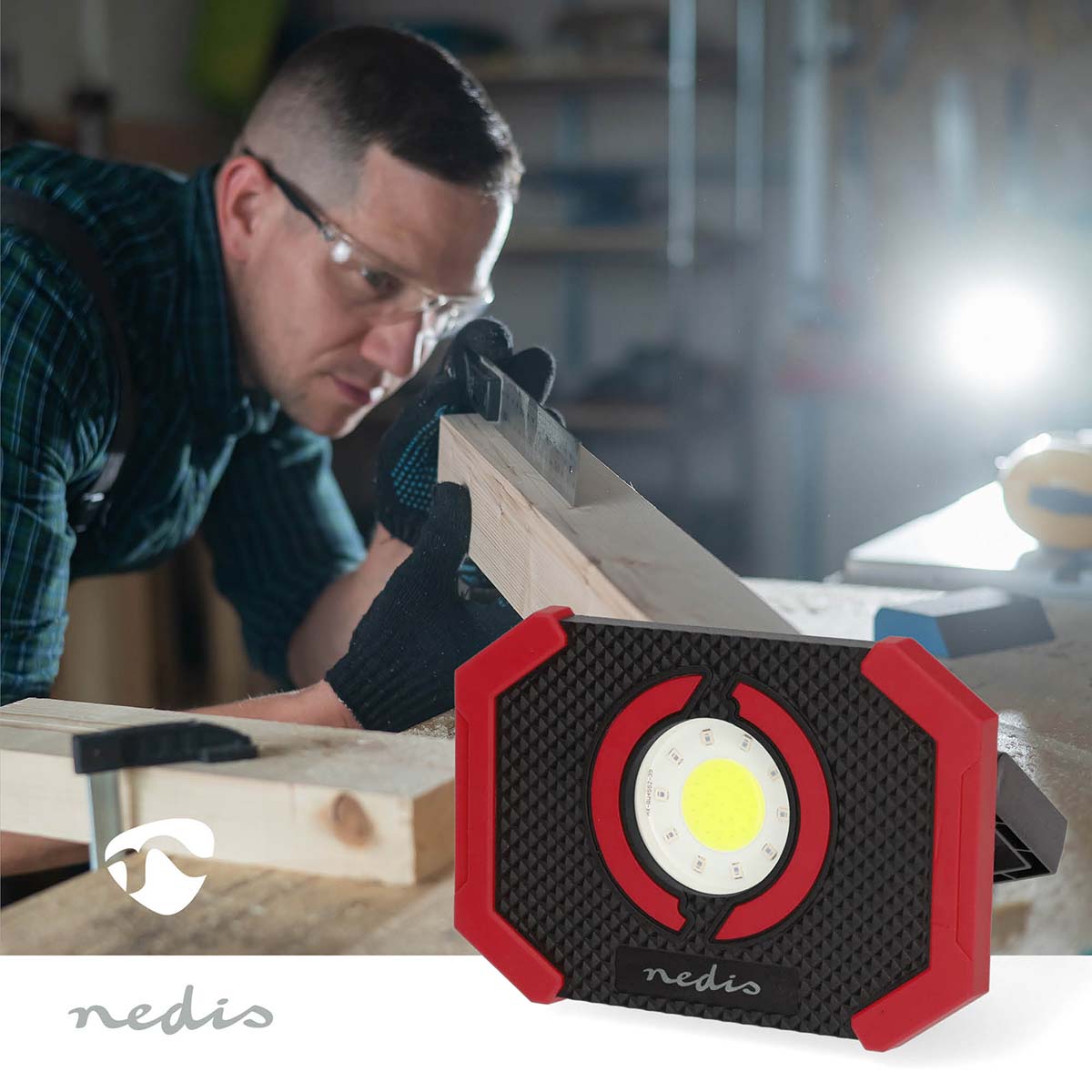 Werklamp | 10 W | Batterij Gevoed | 5 V DC | N/A | Oplaadbaar | Lichtduur: 10 u | 1000 lm | Lichtbereik: 30 m - Afbeelding 3