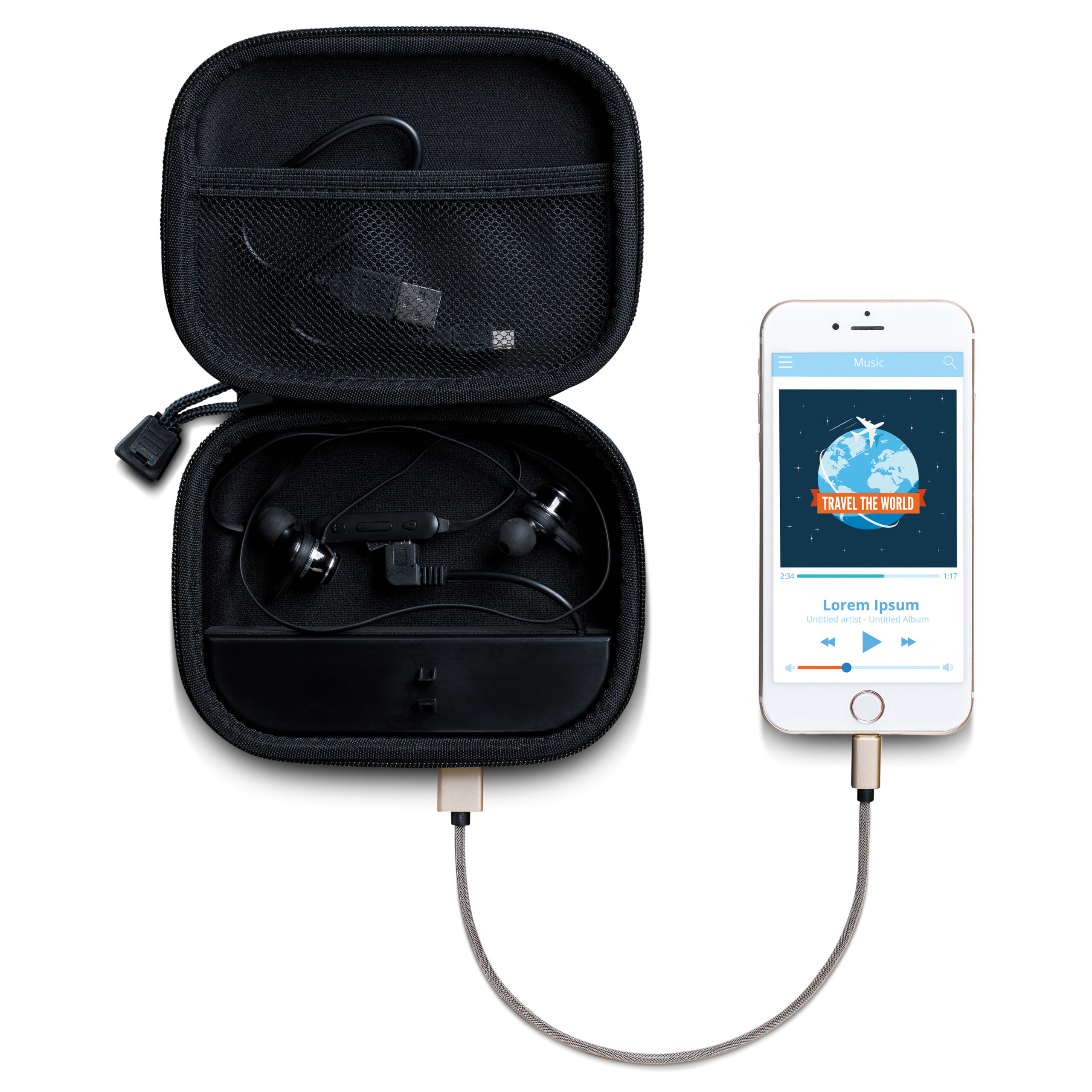 Koffer met ingebouwde powerbank Grijs - Afbeelding 6