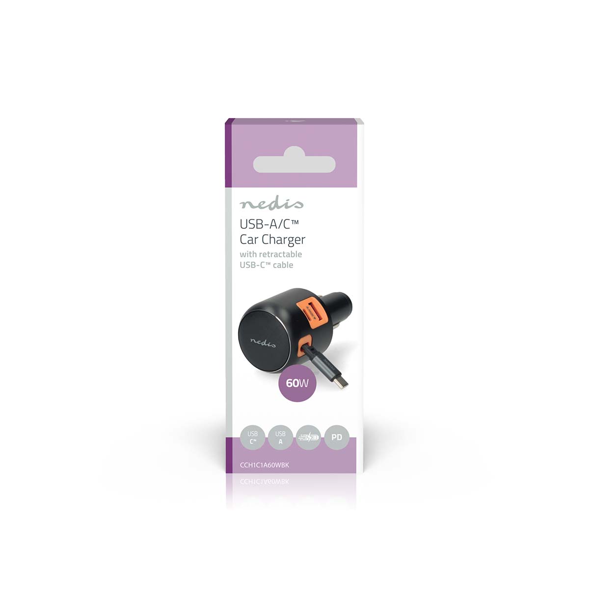 Autolader | 60 W | 2.4 / 3.0 A | Outputs: 3 | Poorttype: USB-A / USB-C™ | USB-C™ intrekbare kabel | 0.70 m | Automatische Voltage Selectie - Afbeelding 8
