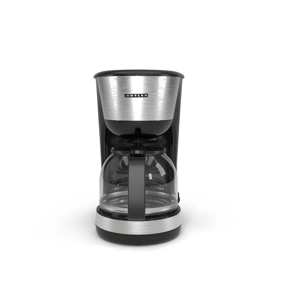 Koffiezetapparaat | 1,25 l | 1000 W | 10 kopjes | Warmhoudfunctie | Automatische uitschakeling | Zwart / Roestvrij staal