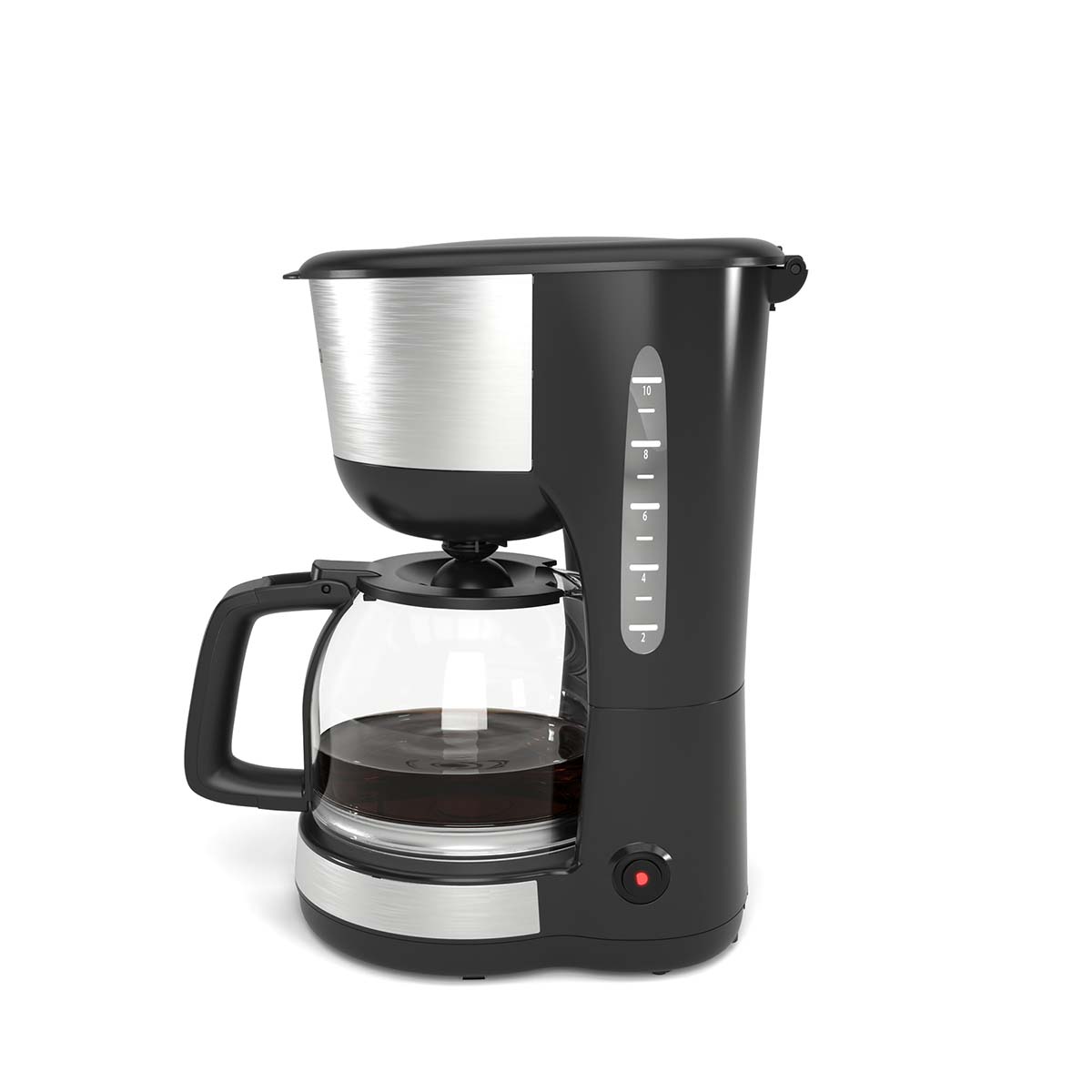Koffiezetapparaat | 1,25 l | 1000 W | 10 kopjes | Warmhoudfunctie | Automatische uitschakeling | Zwart / Roestvrij staal - Afbeelding 2