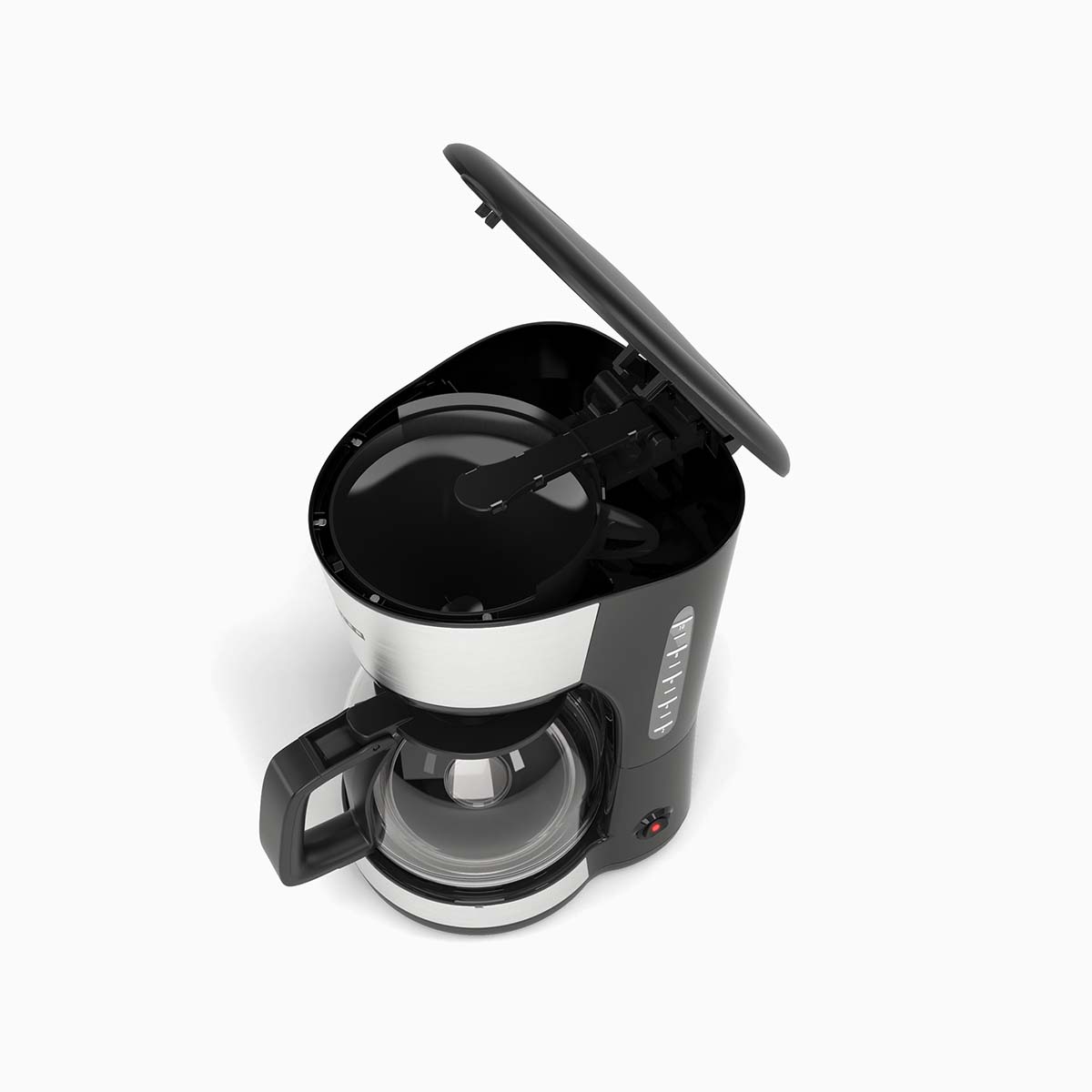Koffiezetapparaat | 1,25 l | 1000 W | 10 kopjes | Warmhoudfunctie | Automatische uitschakeling | Zwart / Roestvrij staal - Afbeelding 5