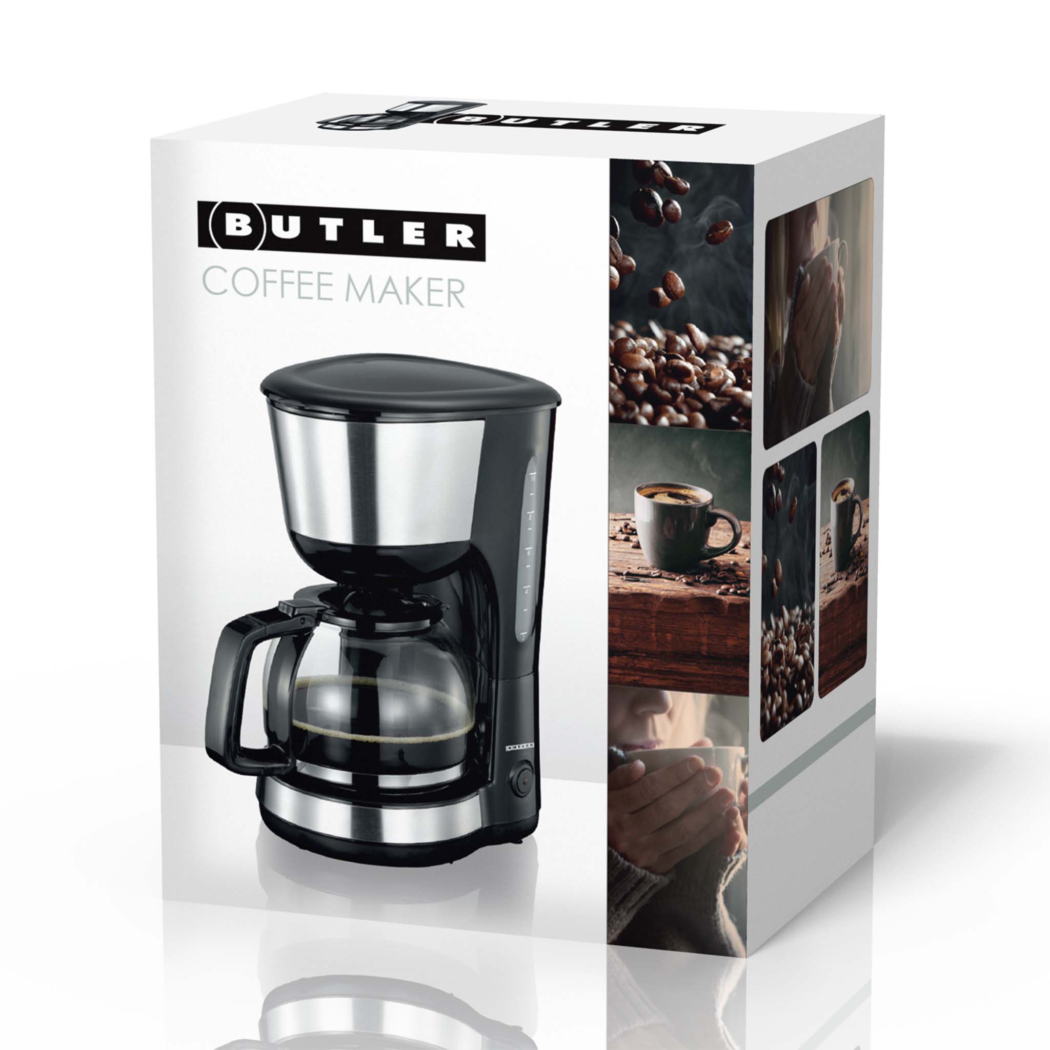 Koffiezetapparaat | 1,25 l | 1000 W | 10 kopjes | Warmhoudfunctie | Automatische uitschakeling | Zwart / Roestvrij staal - Afbeelding 6