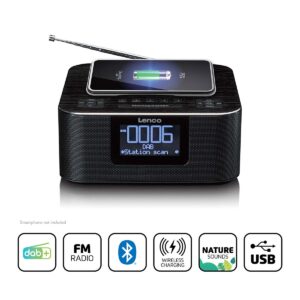 Stereo wekkerradio met DAB+ FM Bluetooth® draadloos opladen