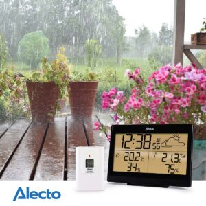 Weerstation met draadloze sensor Zwart