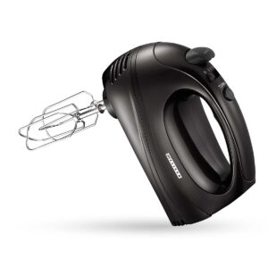 Handmixer | 300 W | 5 snelheden | Turbo | 2 kloppers / 2 deeghaken | Zwart