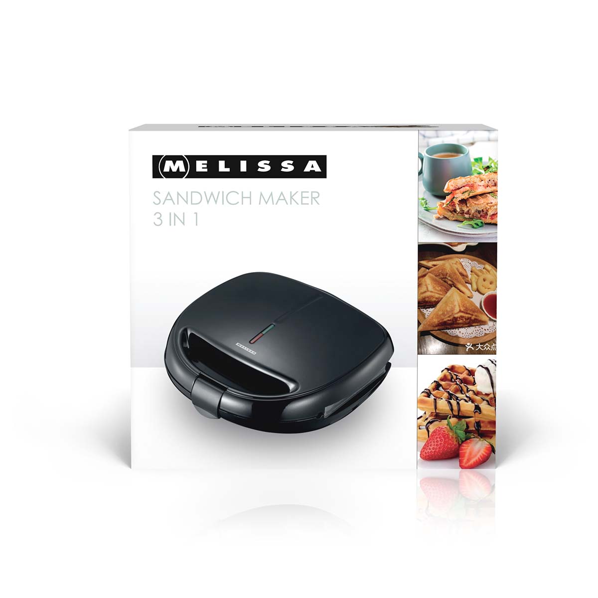 3-in-1 Sandwich Maker | Sandwich/ Panini/ Wafelplaten | 850 W | Automatische temperatuurregeling | Anti-aanbaklaag | Zwart - Afbeelding 6