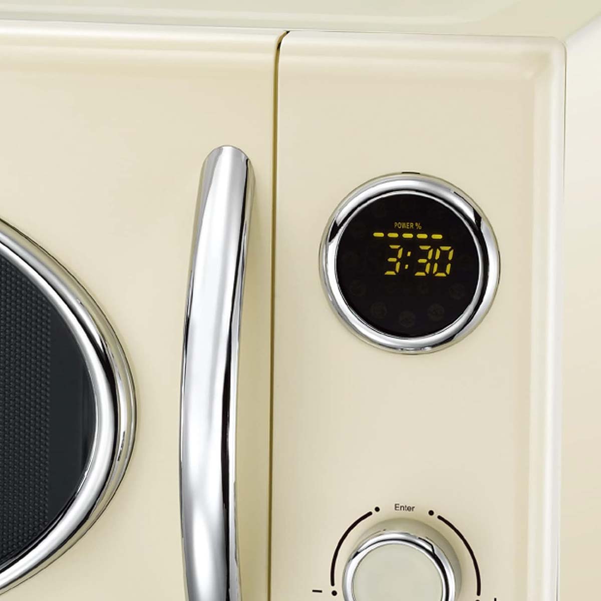 Magnetron met Grill | 800 W | 23 L inhoud | 12 Programma's | 5 Vermogensniveaus | Ontdooien | 60-minutentimer | Crème - Afbeelding 2